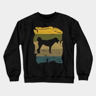 Anatolian Shepherd Dog Distressed Vintage Retro Silhouette Crewneck Sweatshirt